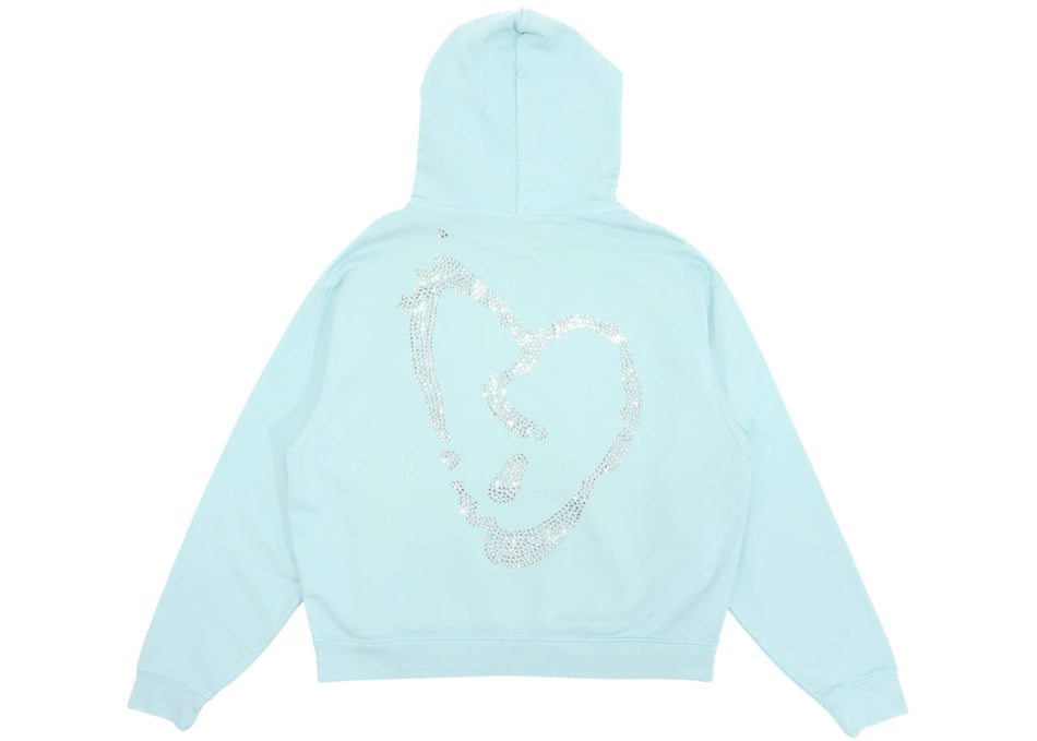 Revenge XXXTentacion Heartbreak Bejeweled Hoodie Baby Blue