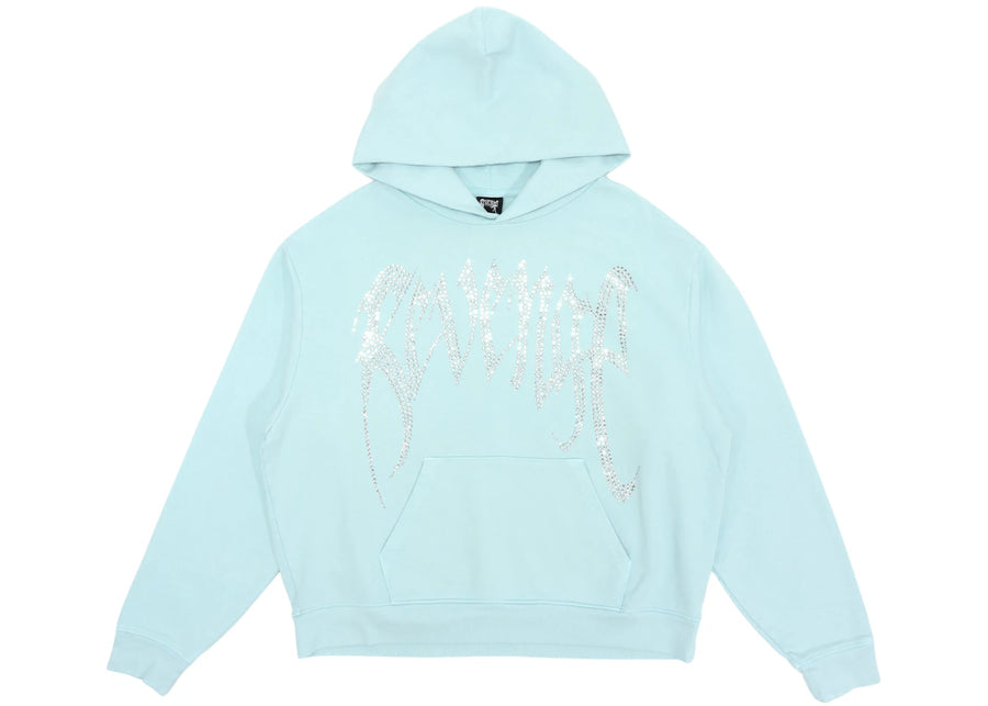 Sweat à capuche bleu ciel Revenge XXXTentacion Heartbreak orné de bijoux