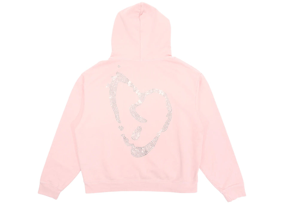 Revenge XXXTentacion Heartbreak Bejeweled Hoodie Baby Pink