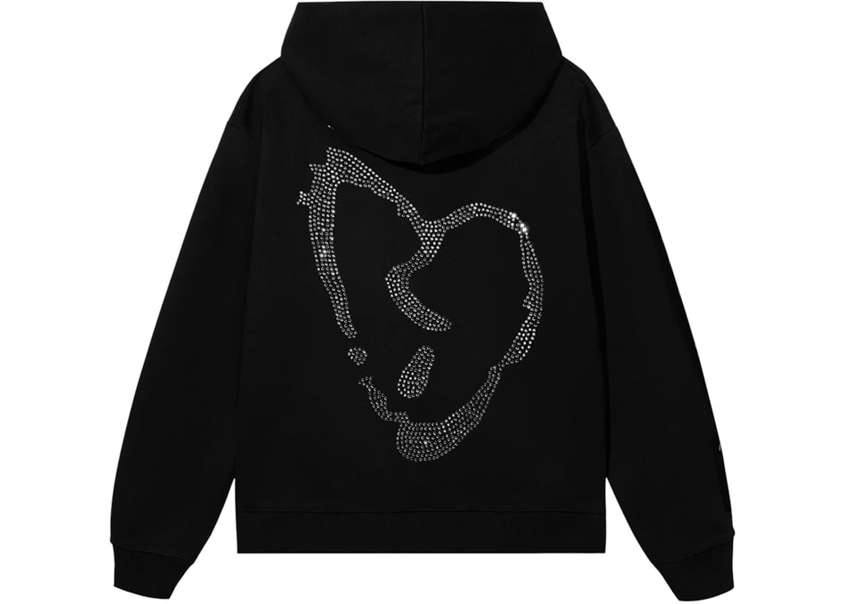 Revenge XXXTentacion Heartbreak Bejeweled Hoodie Black/Clear