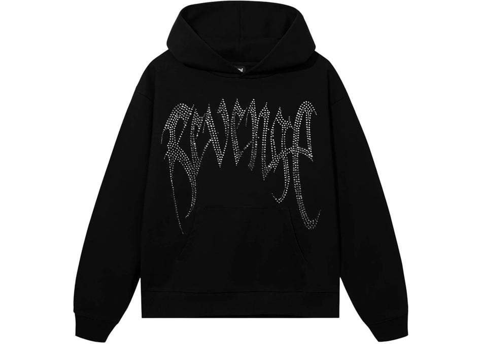 Revenge XXXTentacion Heartbreak Bejeweled Hoodie Black/Clear