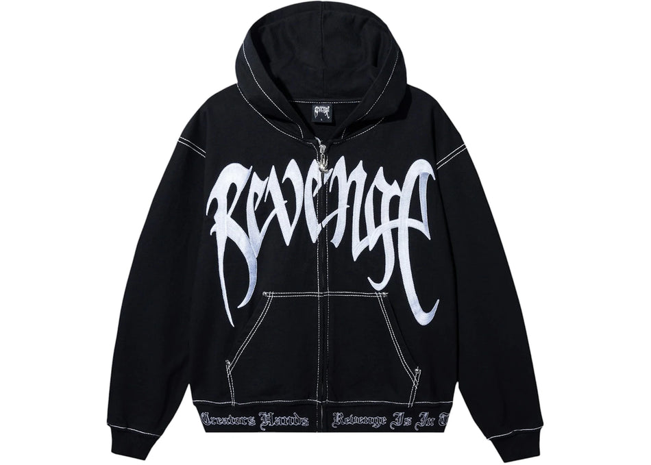Revenge XXXTentacion Kill Contrast Zip Hoodie Black/White
