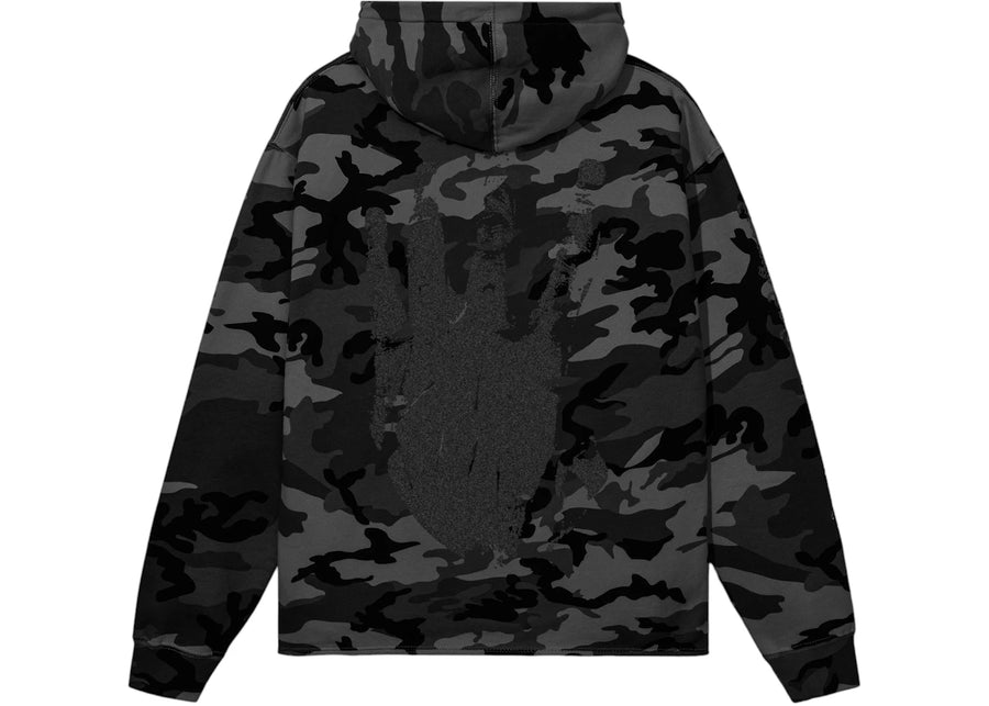 Sweat à capuche court Revenge XXXTentacion Kill, camouflage noir/3M