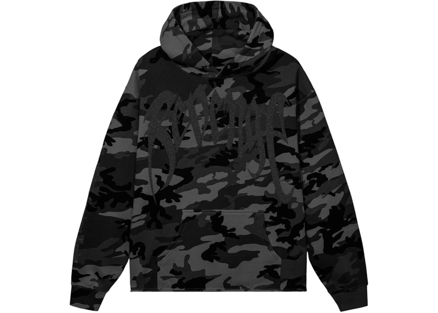 Sweat à capuche court Revenge XXXTentacion Kill, camouflage noir/3M