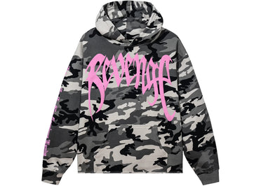 Revenge XXXTentacion Kill Cropped Hoodie Snow Camo/Pink