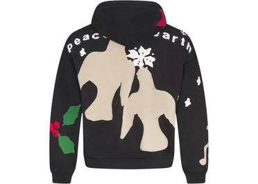 SKIMS x Cactus Plant Flea Market Heavyweight Fleece Mens Relaxed Zip Up Hoodie Onyx Teddy Bear Print