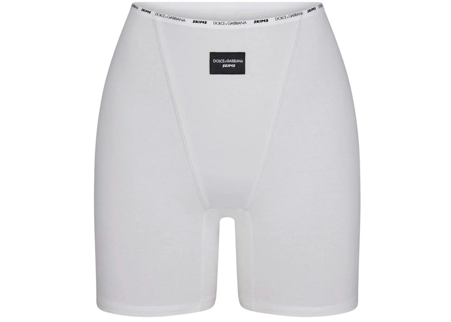 SKIMS x Dolce&amp;Gabbana Boxer en jersey de coton neige