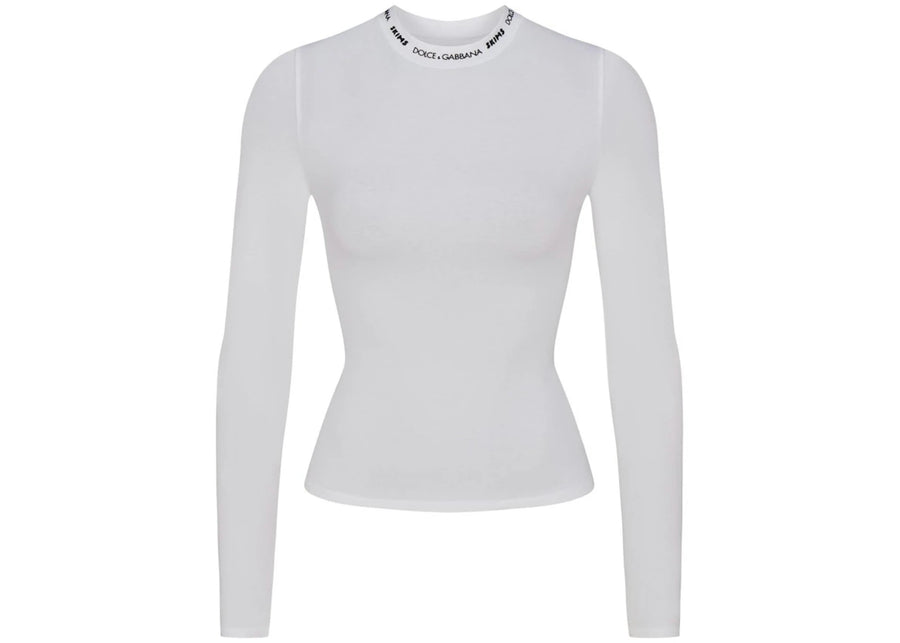T-shirt à manches longues SKIMS x Dolce&amp;Gabbana en jersey de coton, motif neige