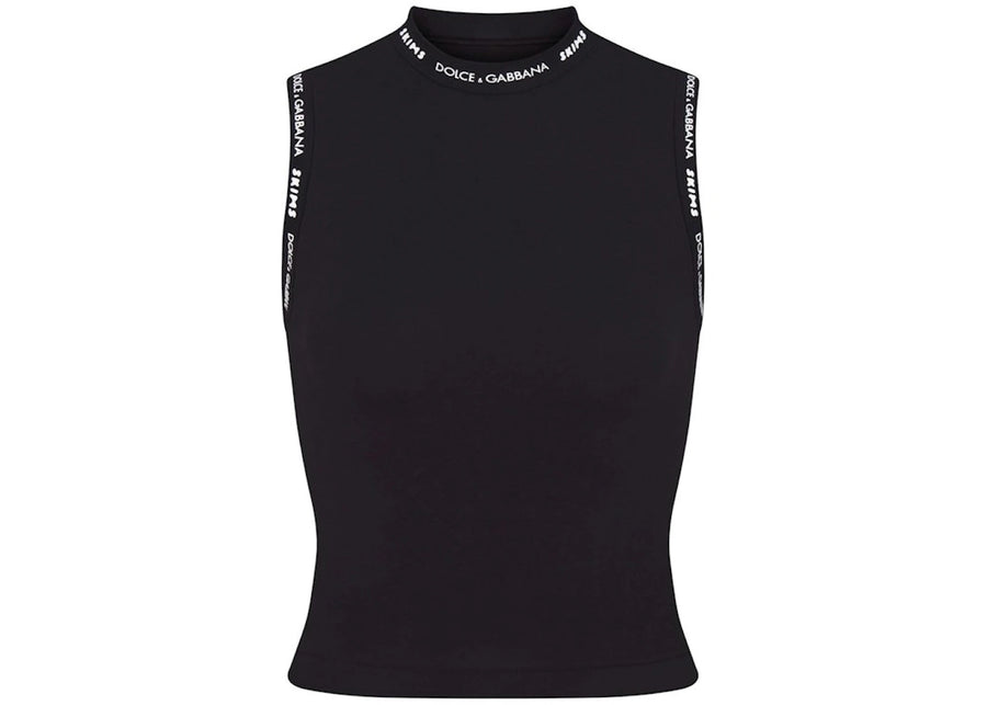 Débardeur SKIMS x Dolce&amp;Gabbana en jersey de coton à col montant Onyx