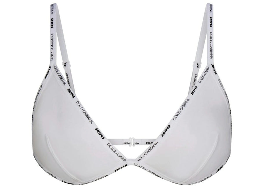 SKIMS x Dolce&amp;Gabbana Soutien-gorge triangle en jersey de coton couleur neige