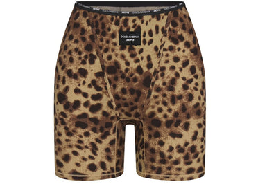 SKIMS x Dolce&Gabbana Cotton Rib Boxer Leopard