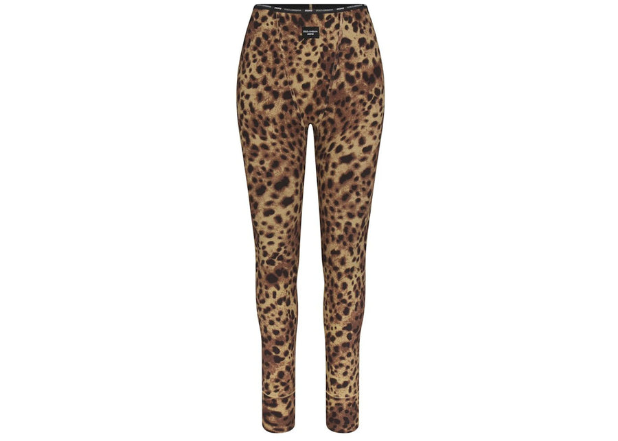 Leggings SKIMS x Dolce&amp;Gabbana en coton côtelé léopard