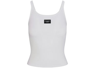 SKIMS x Dolce&Gabbana Cotton Rib Scoop Tank Snow