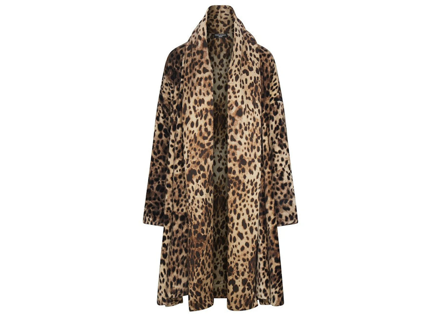 SKIMS x Dolce&amp;Gabbana Silk Terry Robe Leopard