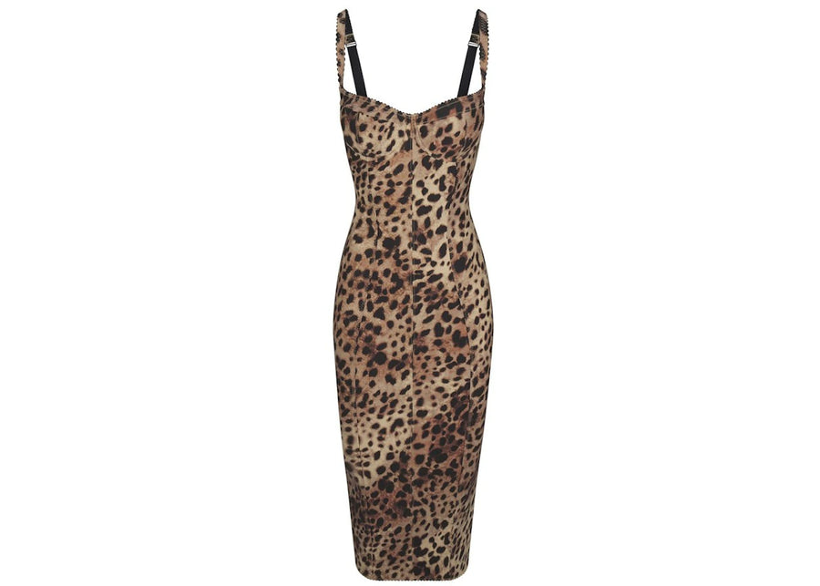 Robe-body léopard SKIMS x Dolce&amp;Gabbana