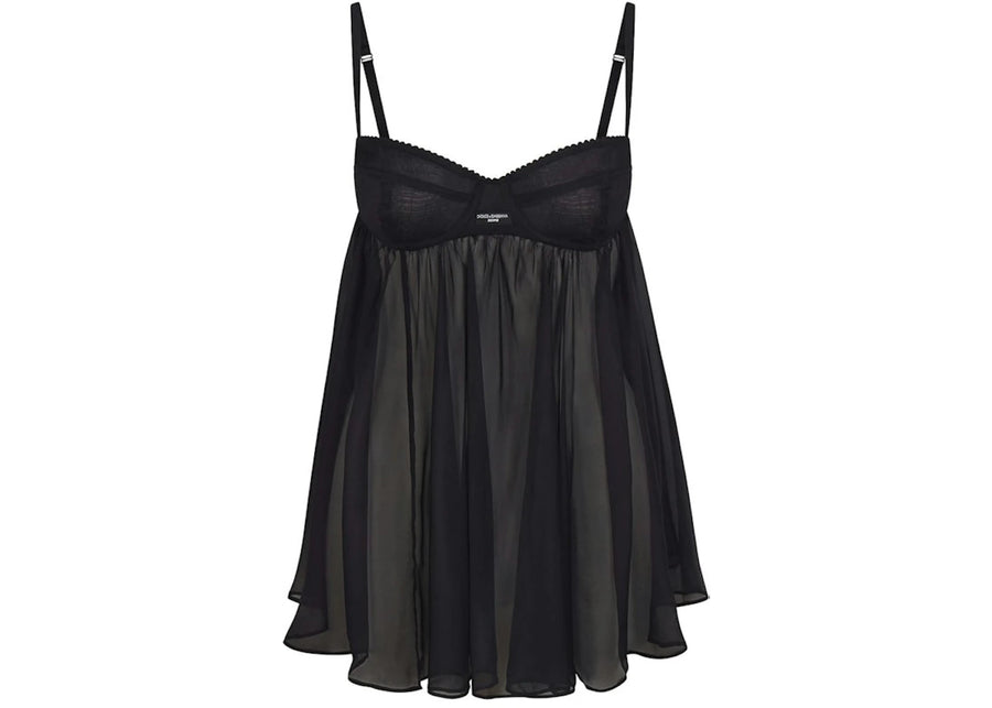 Robe babydoll Skims Romance Onyx SKIMS x Dolce&amp;Gabbana