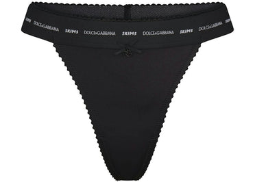 Bikini en satin stretch SKIMS x Dolce&amp;Gabbana Onyx