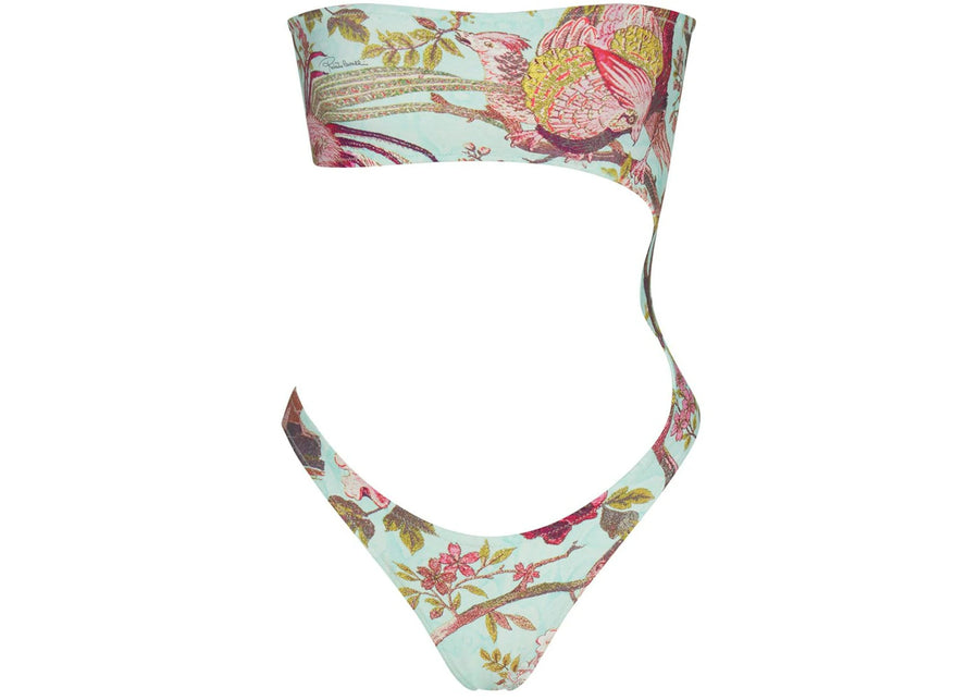 SKIMS x Roberto Cavalli Monokini sans bretelles imprimé Fagianella