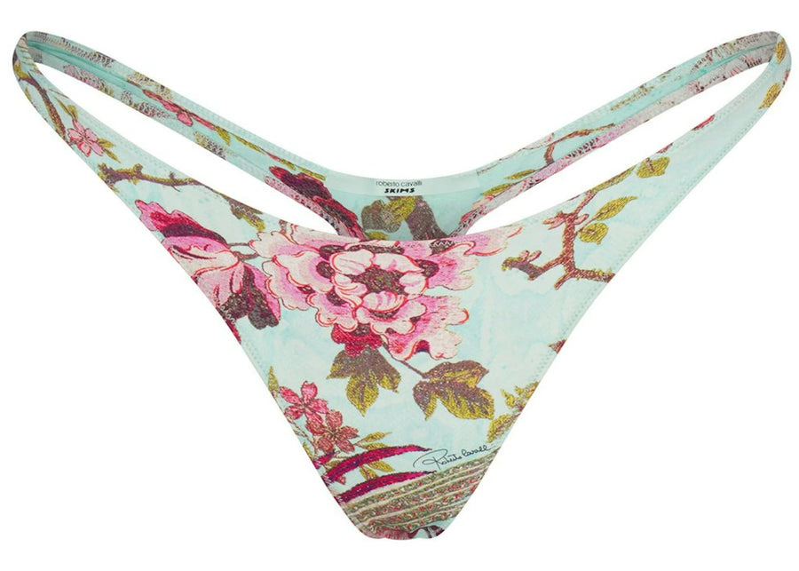 Bas de bikini string SKIMS x Roberto Cavalli imprimé Fagianella