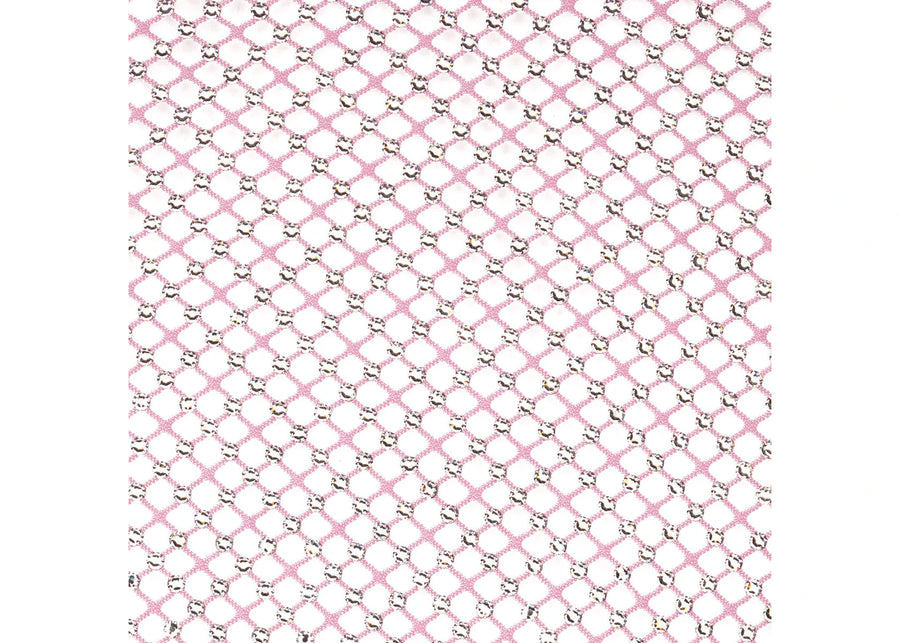 SKIMS x Swarovski Stretch Net Bandeau Bubble Gum