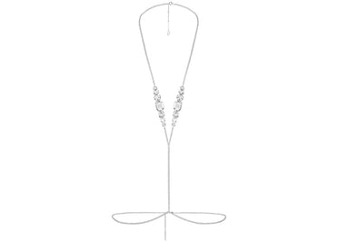 SKIMS x Swarovski V Body Chain Argent