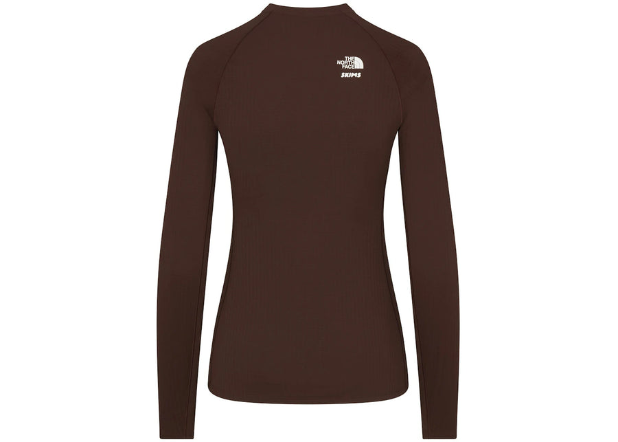 T-shirt à manches longues SKIMS x TNF Dotknit couleur cacao