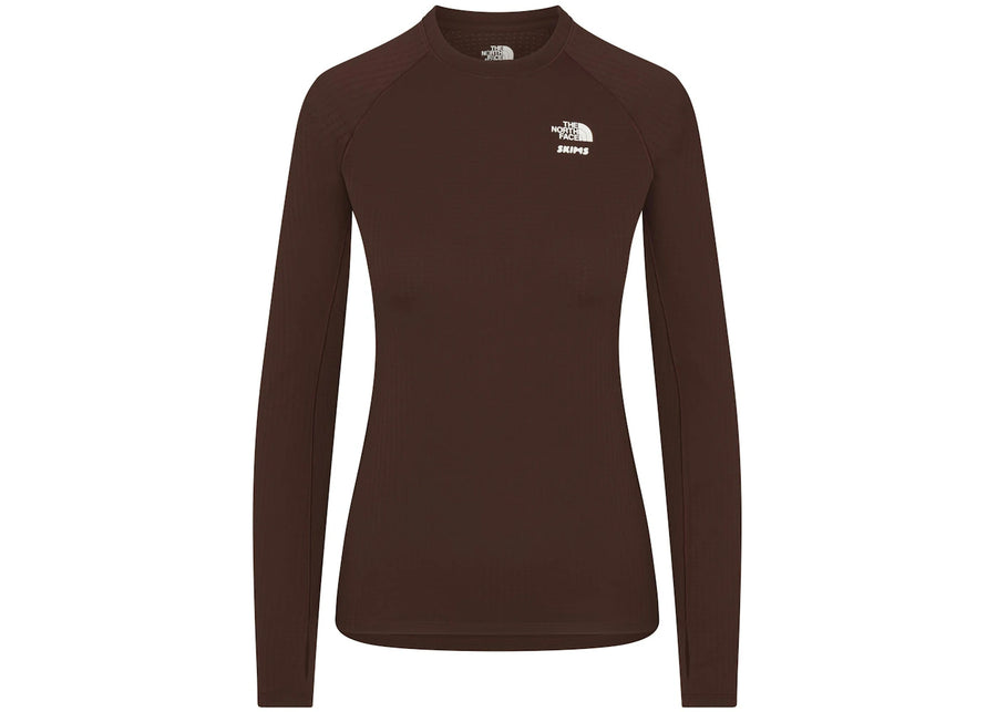 T-shirt à manches longues SKIMS x TNF Dotknit couleur cacao