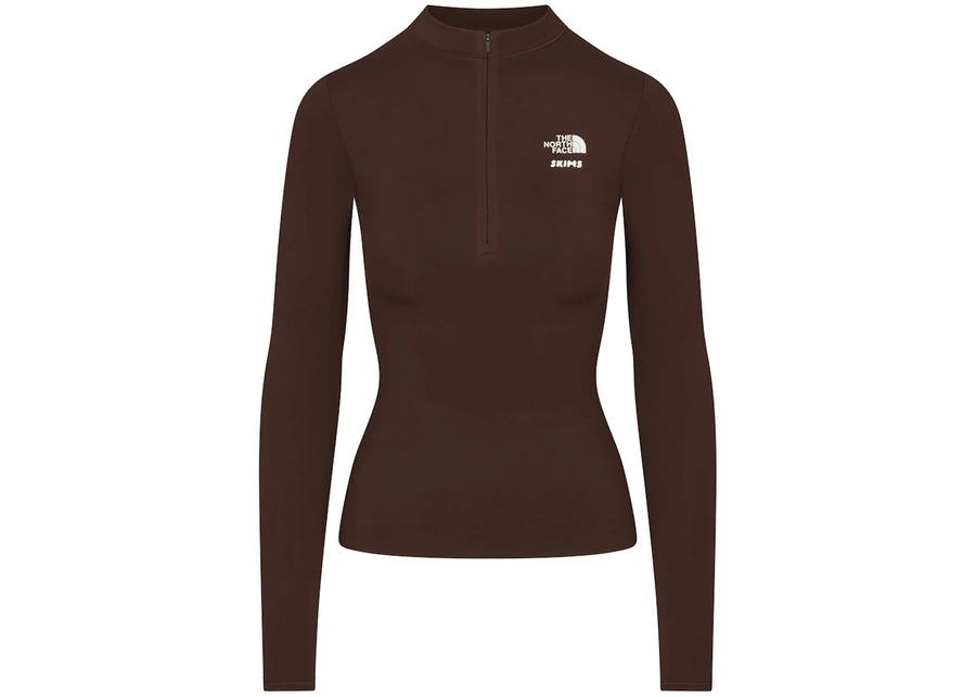 SKIMS x TNF Refina Haut à manches longues Cacao