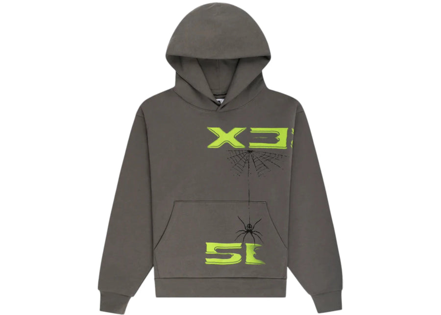 Sweat à capuche Sp5der 5EX Gris ardoise