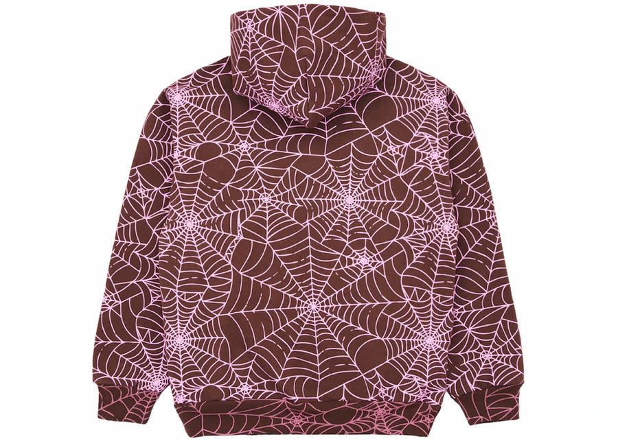 Sp5der AOP Hoodie Brown
