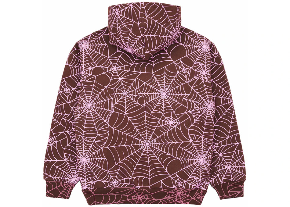 Sp5der AOP Hoodie Brown