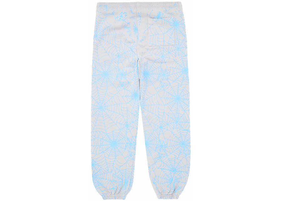 Pantalon de survêtement Sp5der AOP Web gris chiné