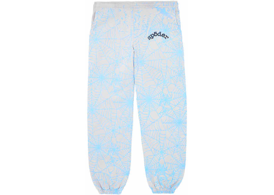 Pantalon de survêtement Sp5der AOP Web gris chiné