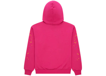 Sp5der Angel Number Hoodie Pink