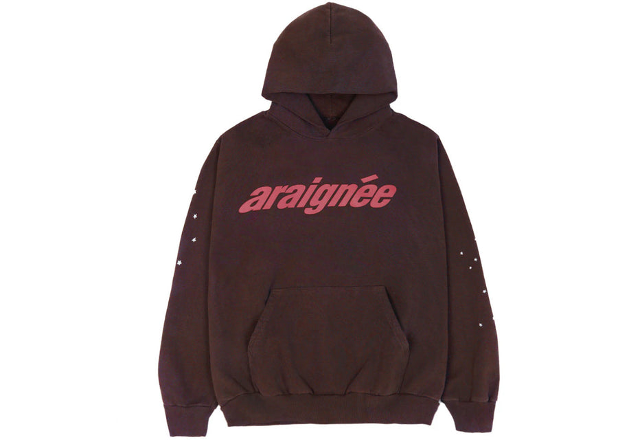 Sweat à capuche Sp5der Araignee marron