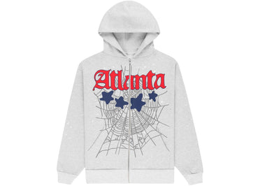 Sp5der Atlanta Full Zip Hoodie Heather Grey