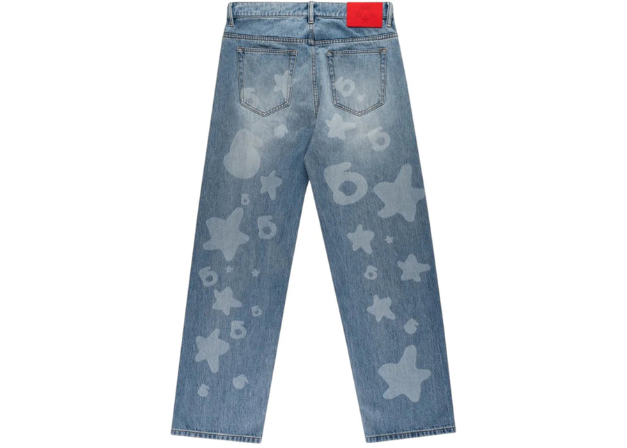 Jean Beluga Sp5der bleu clair délavé