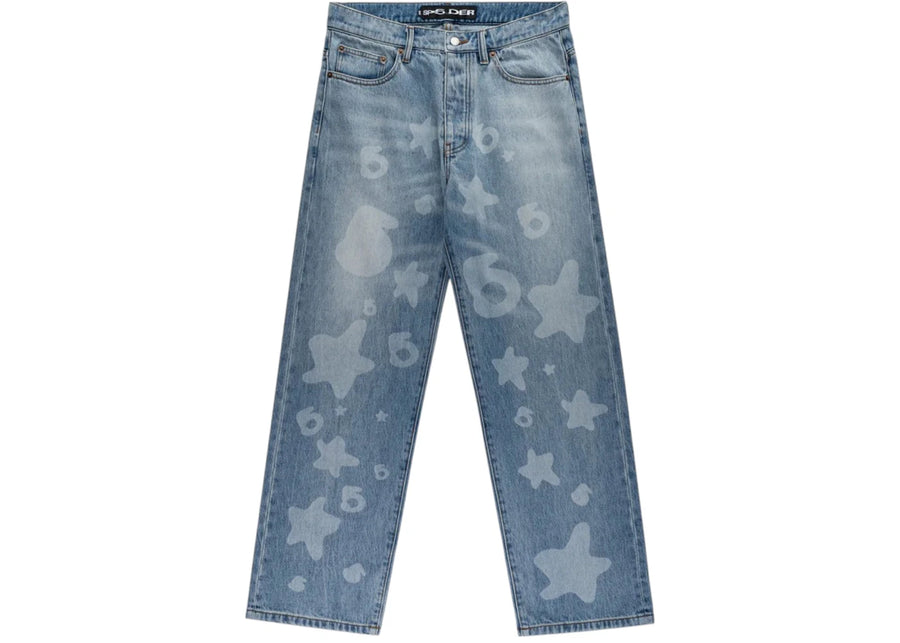 Jean Beluga Sp5der bleu clair délavé