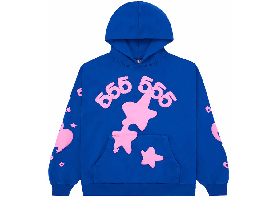 Sweat à capuche bleu Sp5der Beluga