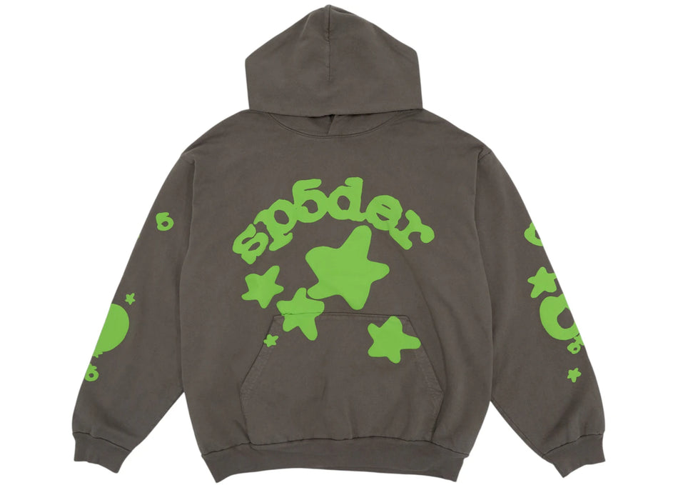 Sp5der Beluga Hoodie Slate Grey/Green