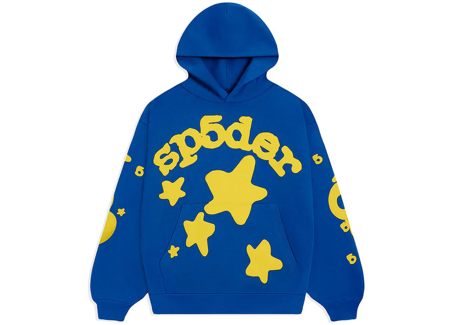 Sweat à capuche Sp5der Beluga TC Bleu