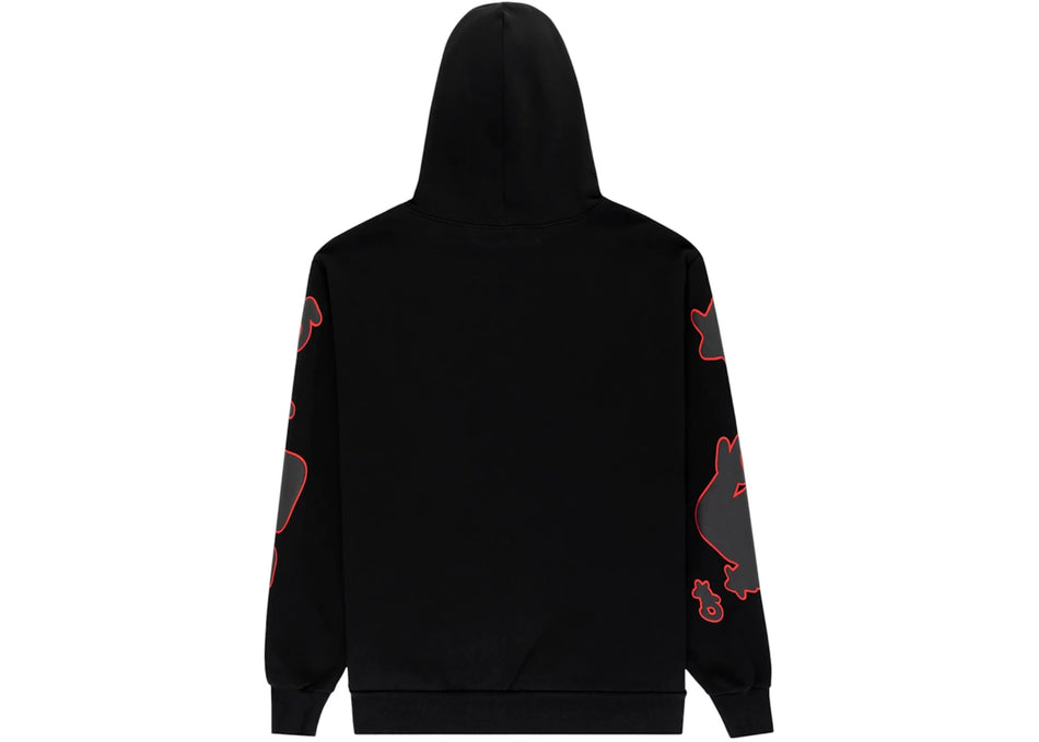 Sp5der Beluga Outline Hoodie Black