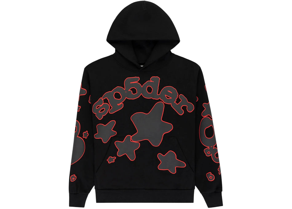 Sp5der Beluga Outline Hoodie Black