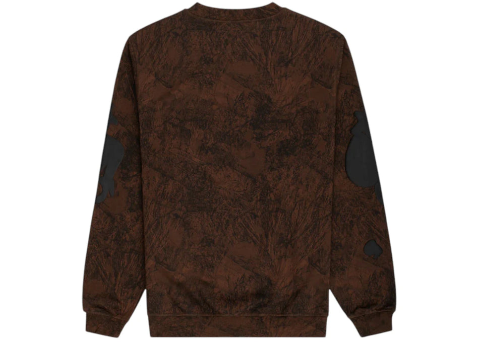 Sp5der Beluga Real Tree Camo Crewneck Sweatshirt Brown