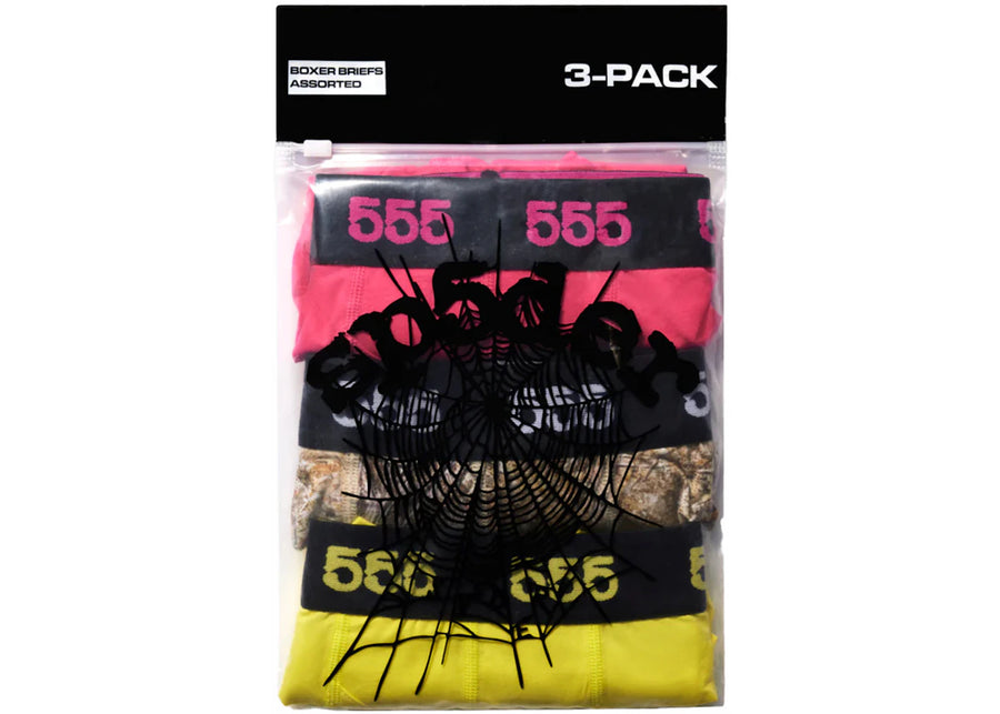 Sp5der Boxer Briefs (Set of 3) Multicolor
