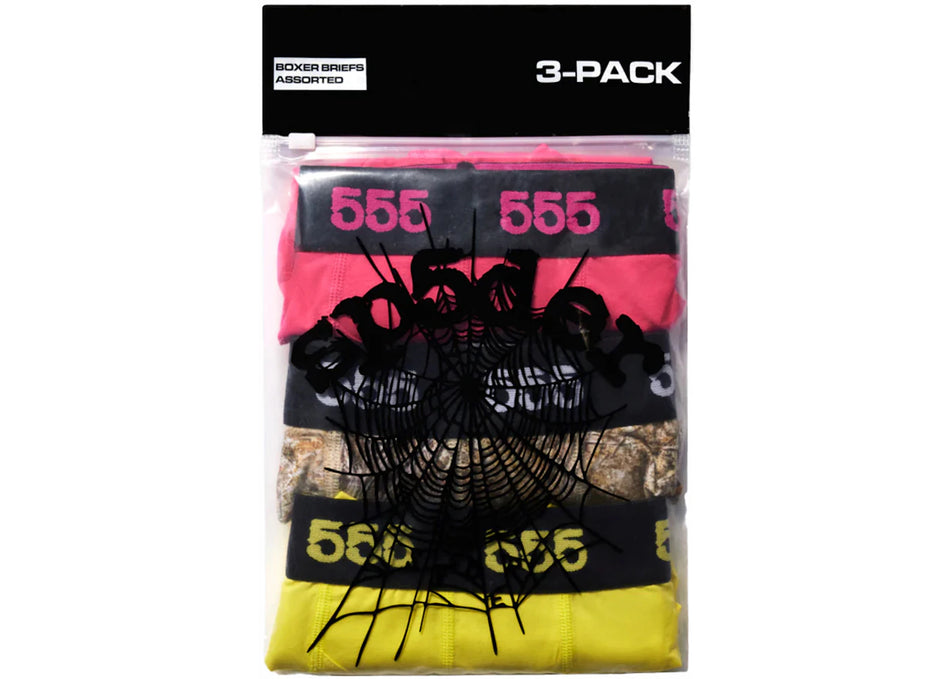 Sp5der Boxer Briefs (Set of 3) Multicolor