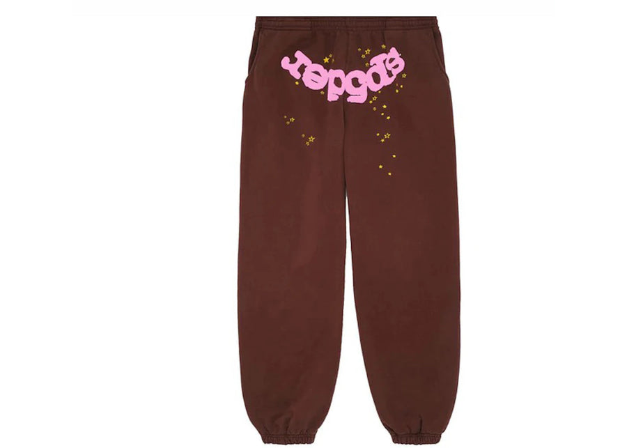 Pantalon de survêtement classique Sp5der marron