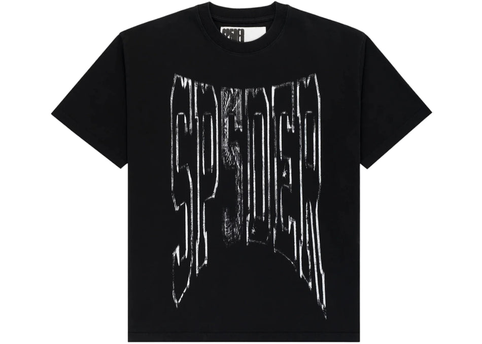 Sp5der Diffused Collegiate Tee Black