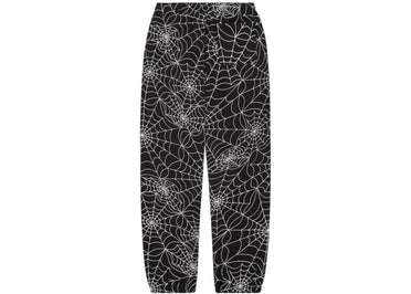 Sp5der Embroidered AOP Sweatpant Black