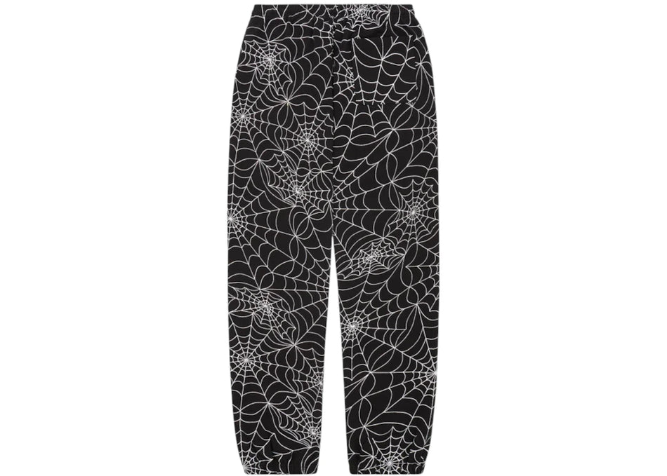 Sp5der Embroidered AOP Sweatpant Black